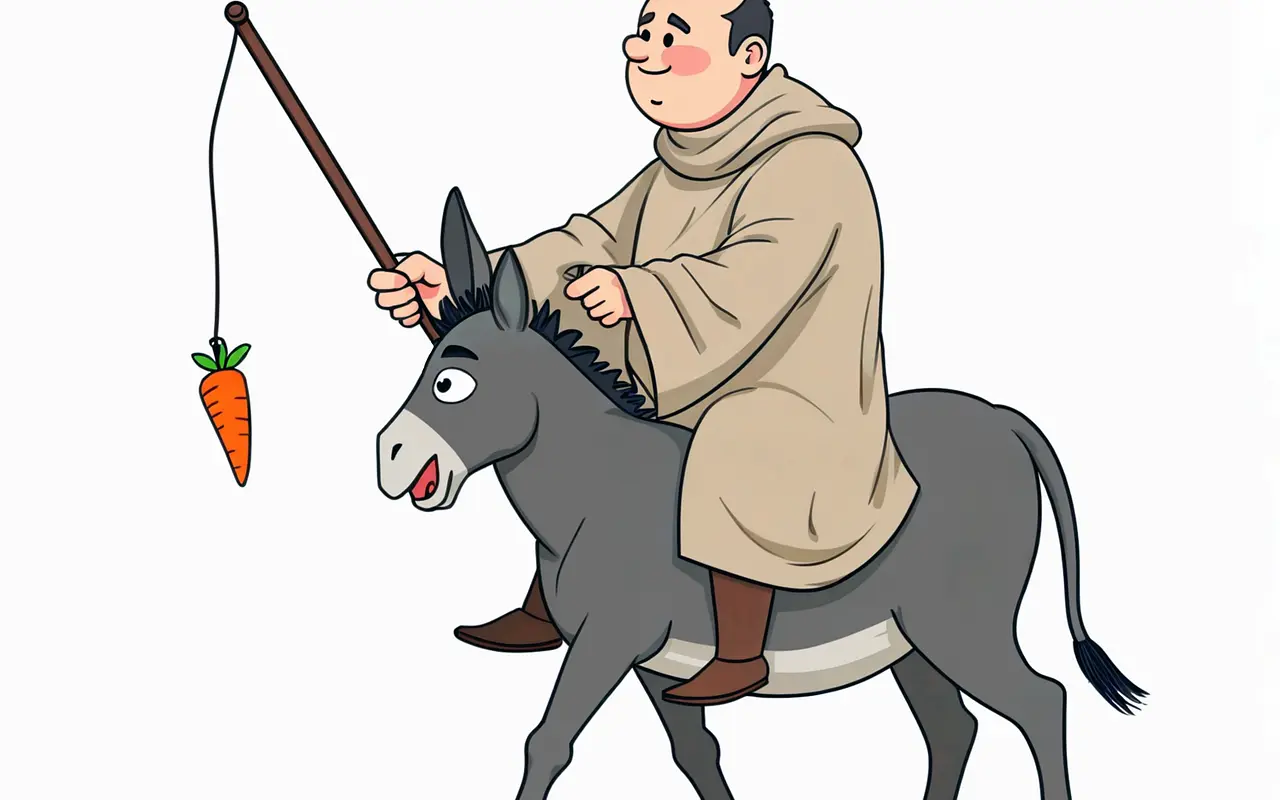 Die Nummer mit dem Esel und der Karotte