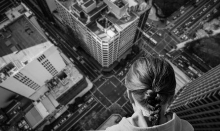 Schwindelig machender Ausblick